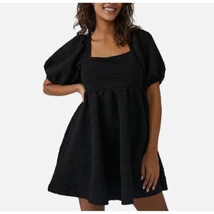 NWT Free People Short Dress With Puffy Sleeves Tie Back- Small
